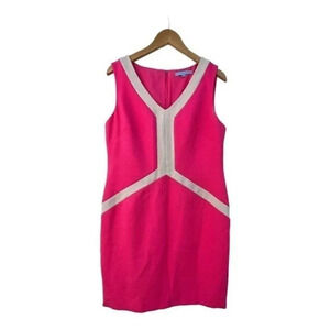 Antonio Melani Dress Womens 14 Pink Sleeveless‎ Lined Bodycon Sheath Career​​